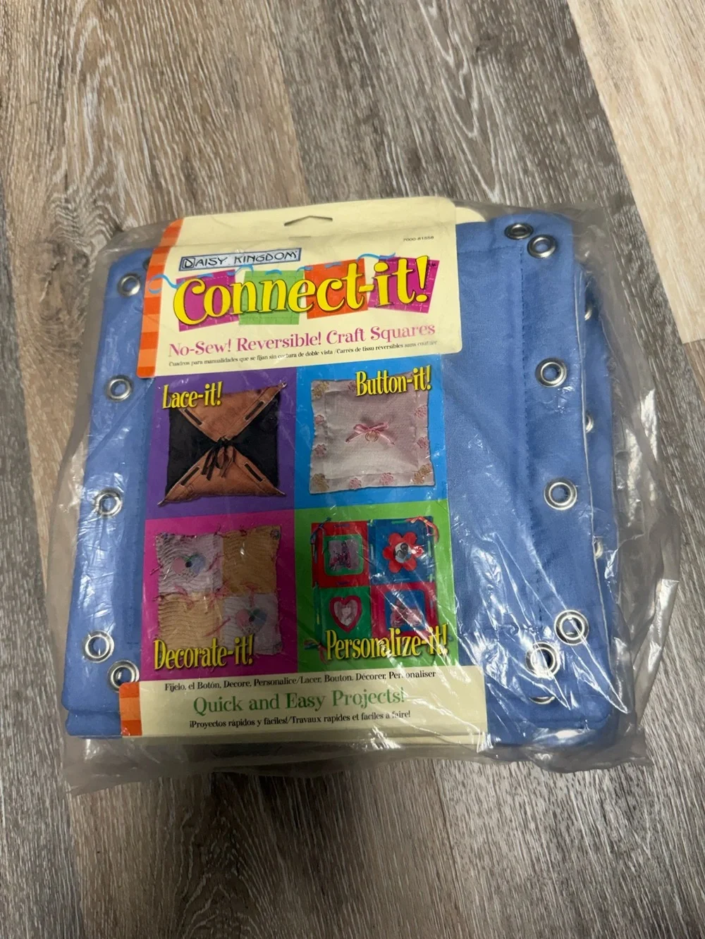 VTG Daisy Kingdom Connect-It No Sew Craft Squares Lot of 3 Packs Blue 7000-81558